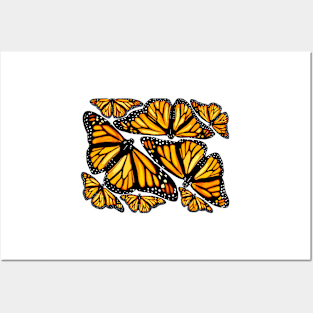 Monarch Butterflies Alone Posters and Art